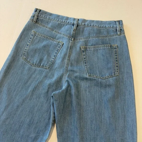 Rita Row Fabiola Barrel Leg Jeans High Waist Loose Fit Denim Light Wash, Size 40 - Picture 9 of 15